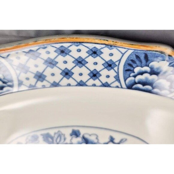Wood and Sons England Stanley Blue Oval Platter - Picture 4 of 10